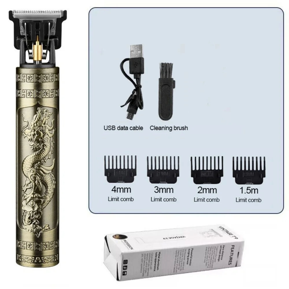 LuxuryGlow T9 USB Rechargeable Hair Clipper – Precision Beard & Hair Trimmer for Men
