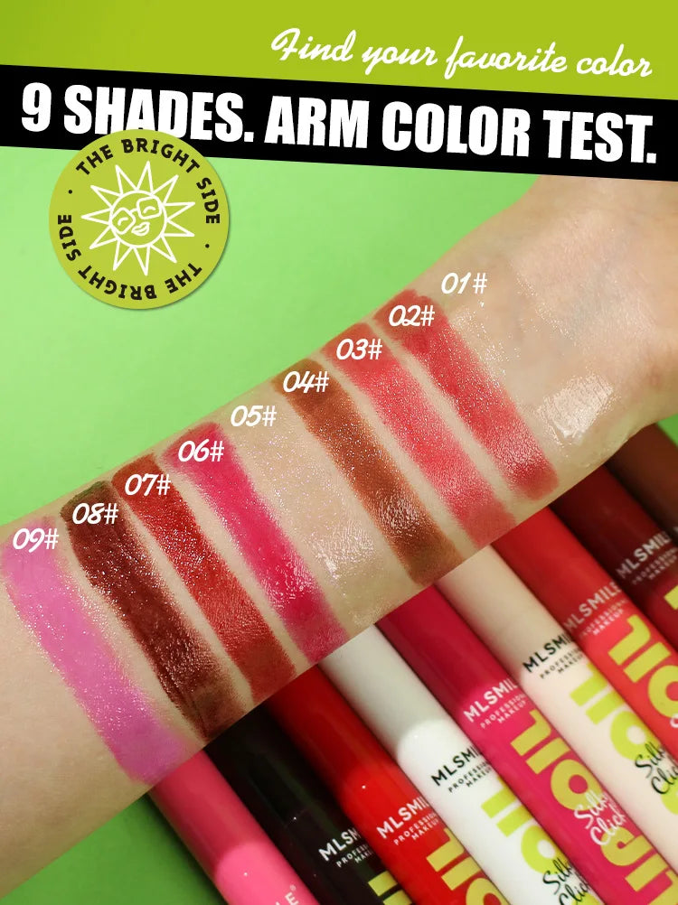 Brillo de labios MLSMILE Click: cuidado labial hidratante y duradero con brillo de espejo