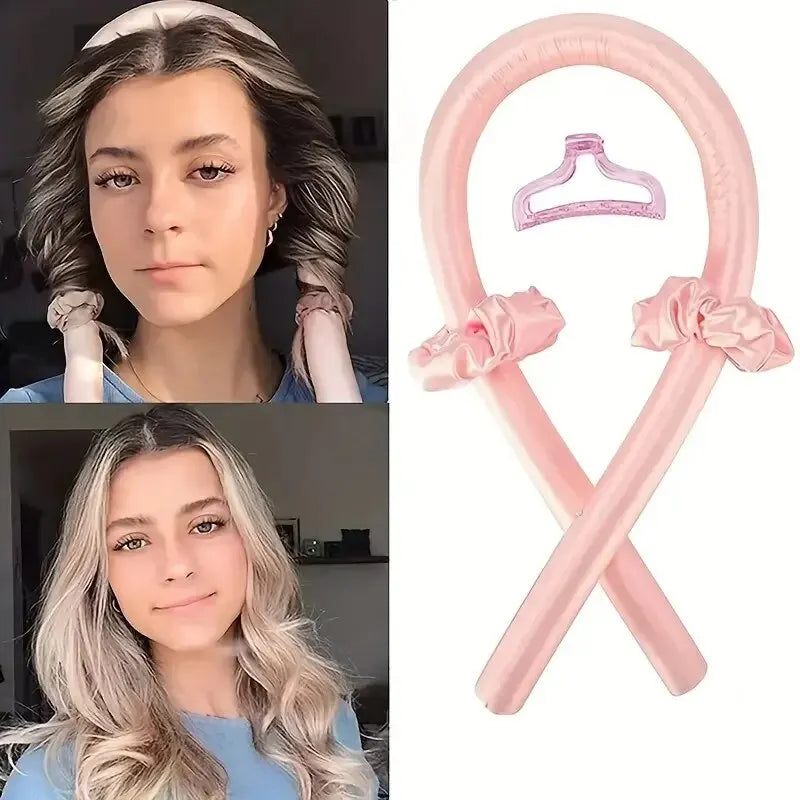 Tanyi DIY Heatless Hair Curling Headband Set – No-Heat Lazy Curler with Hairpins