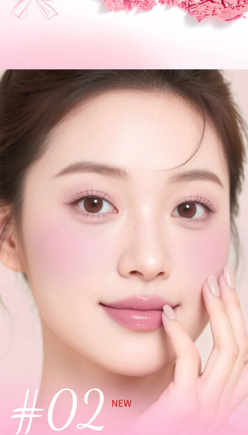 أحمر خدود كوري وردي من LuxuryGlow - إسفنجة ناعمة لتوهج طبيعي