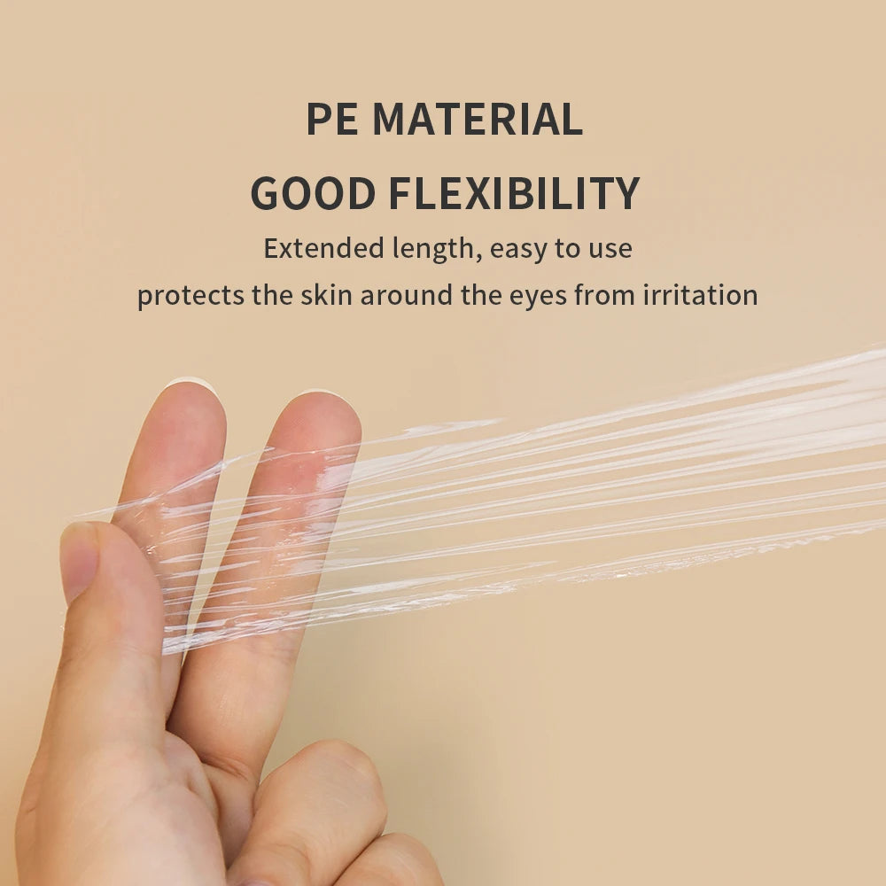 GLAMLASH 200M Clear Plastic Wrap for Eyelash Extensions – Professional Preservative Film for Lash Removal & Permanent Makeup