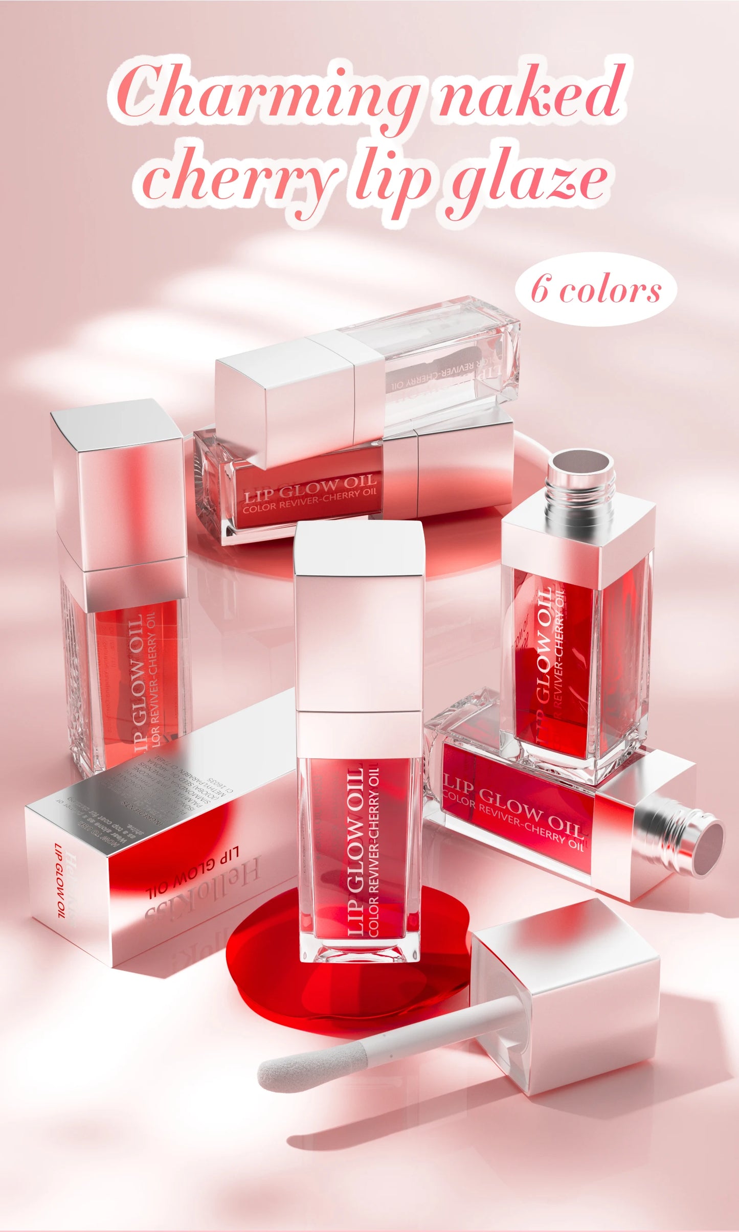 Aceite labial Hello Kiss Crystal Jelly | Hidratante, voluminizador y brillo con color