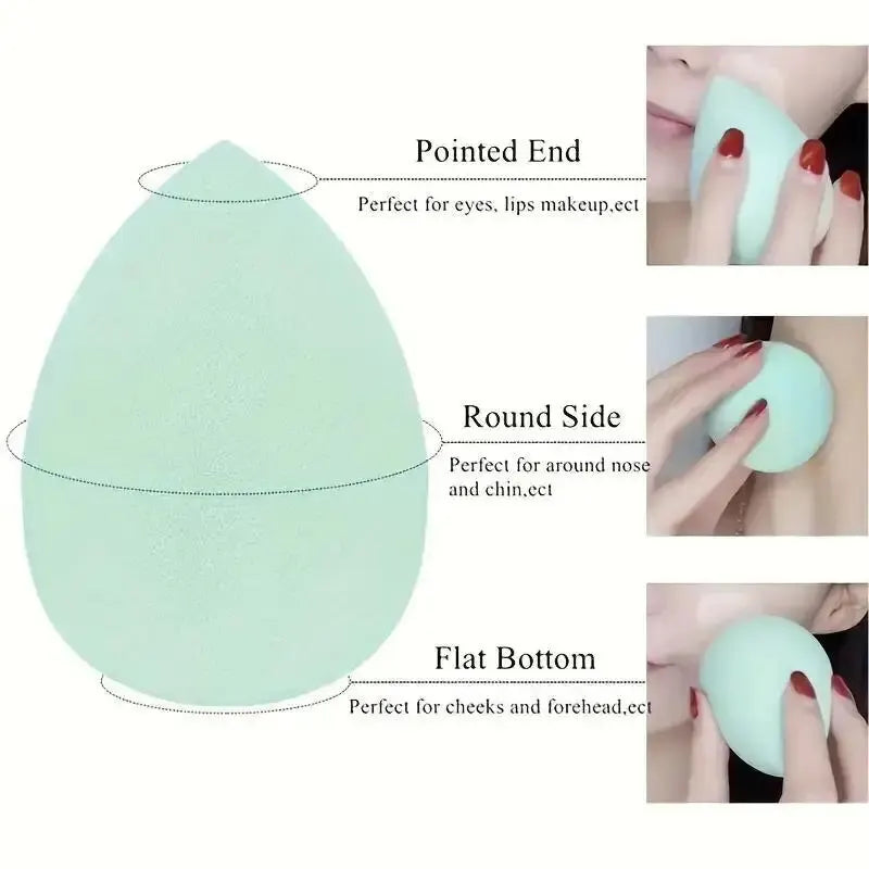 LuxuryGlow 4pcs Color Blend Beauty Sponges – Soft Latex-Free Makeup Applicator Set