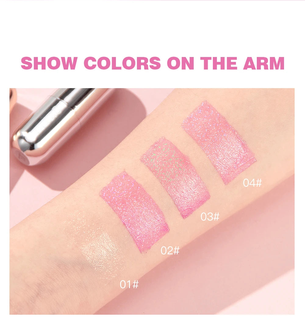 Lápiz labial con brillo que cambia de color QIBEST: bálsamo labial hidratante de gelatina cristalina con brillo y efecto voluminizador.