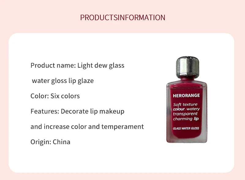 Laca de labios HERORANGE efecto cristal: brillo de espejo, hidratante y antimanchas (7 g)