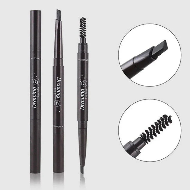 LuxuryGlow 2-in-1 Waterproof Eyebrow Pencil — Long-Lasting with Brow Brush (5 Colors)