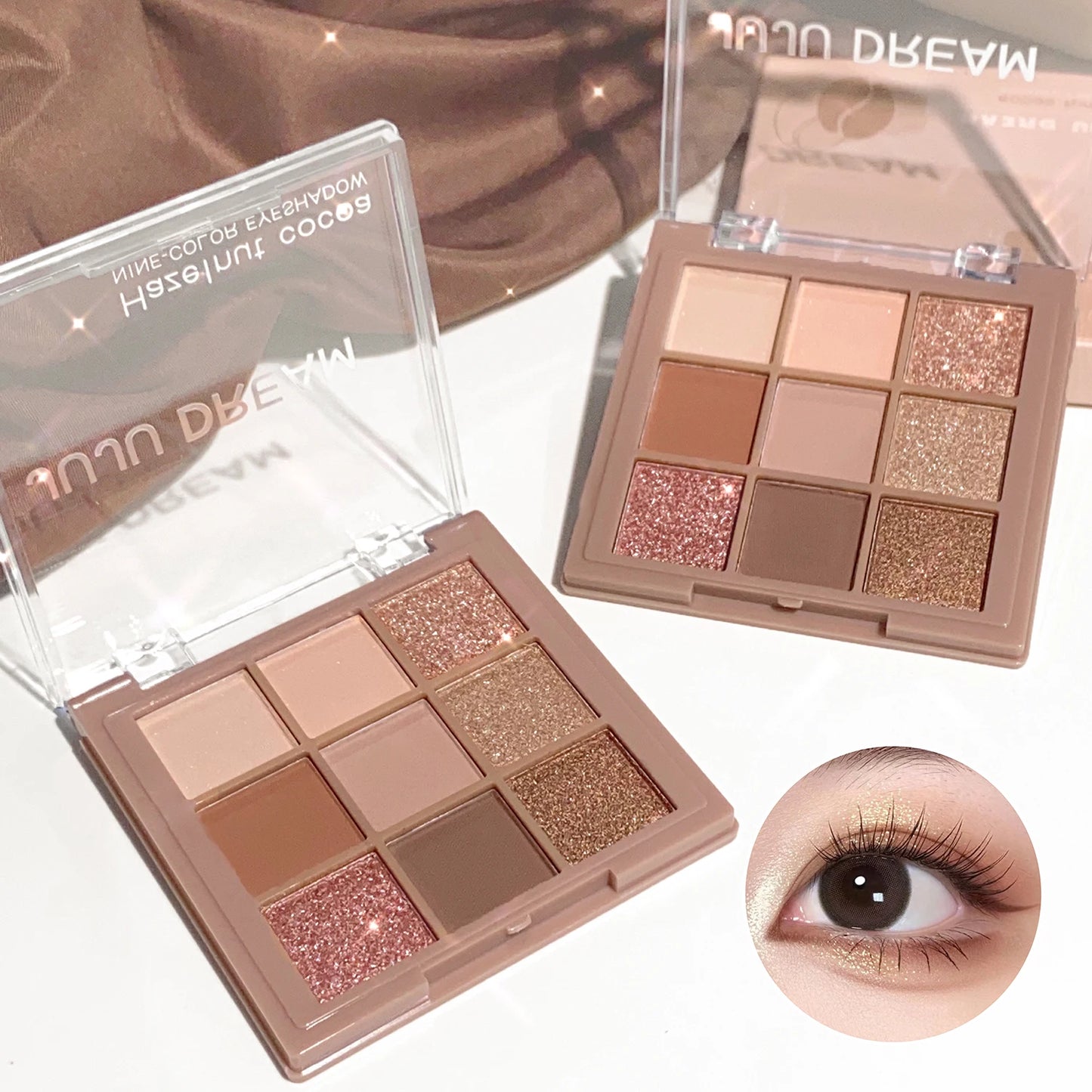 LuxuryGlow Luxurious 9-18 Color Eyeshadow Palette – Velvet Matte & Shimmer