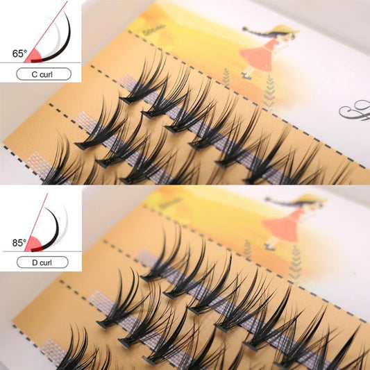 LuxuryGlow 60 Clusters 20D/30D Mink Eyelashes Extension – Natural DIY 3D Russian Volume