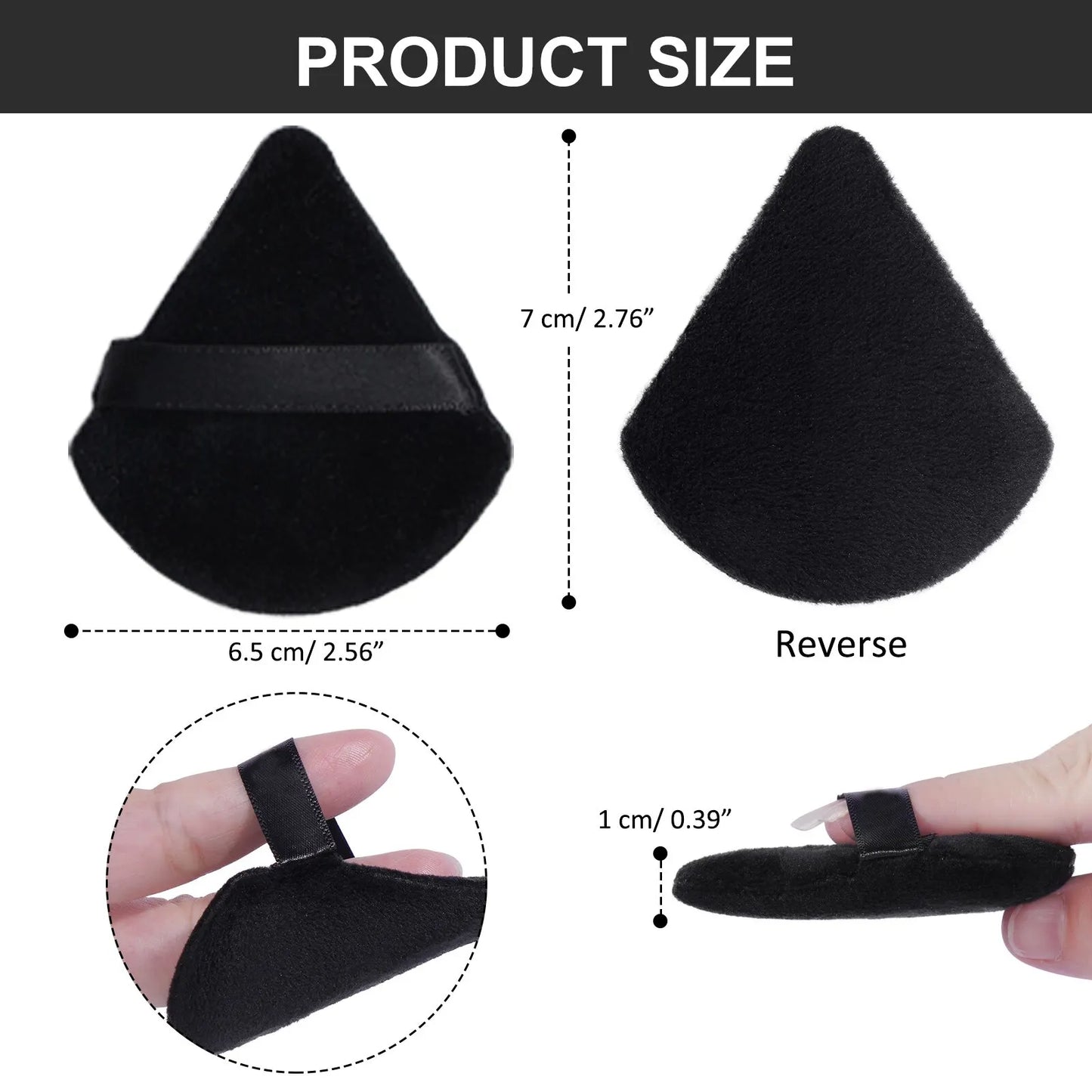 MAANGE 10/12 Pcs Soft Triangle Powder Puff for Wet & Dry Makeup Use