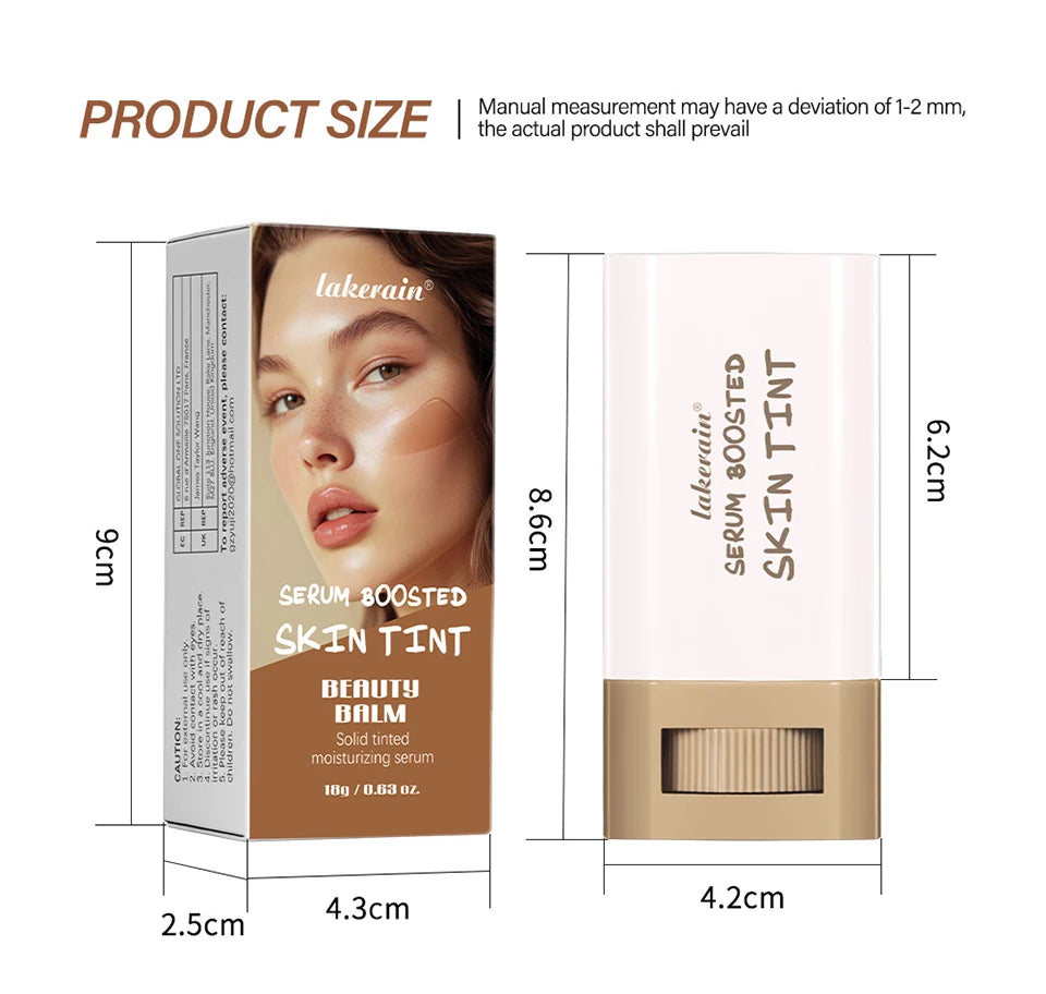 Lakerain Eraser Foundation Stick – Serum-Infused Skin Tint for Flawless, Hydrated Coverage