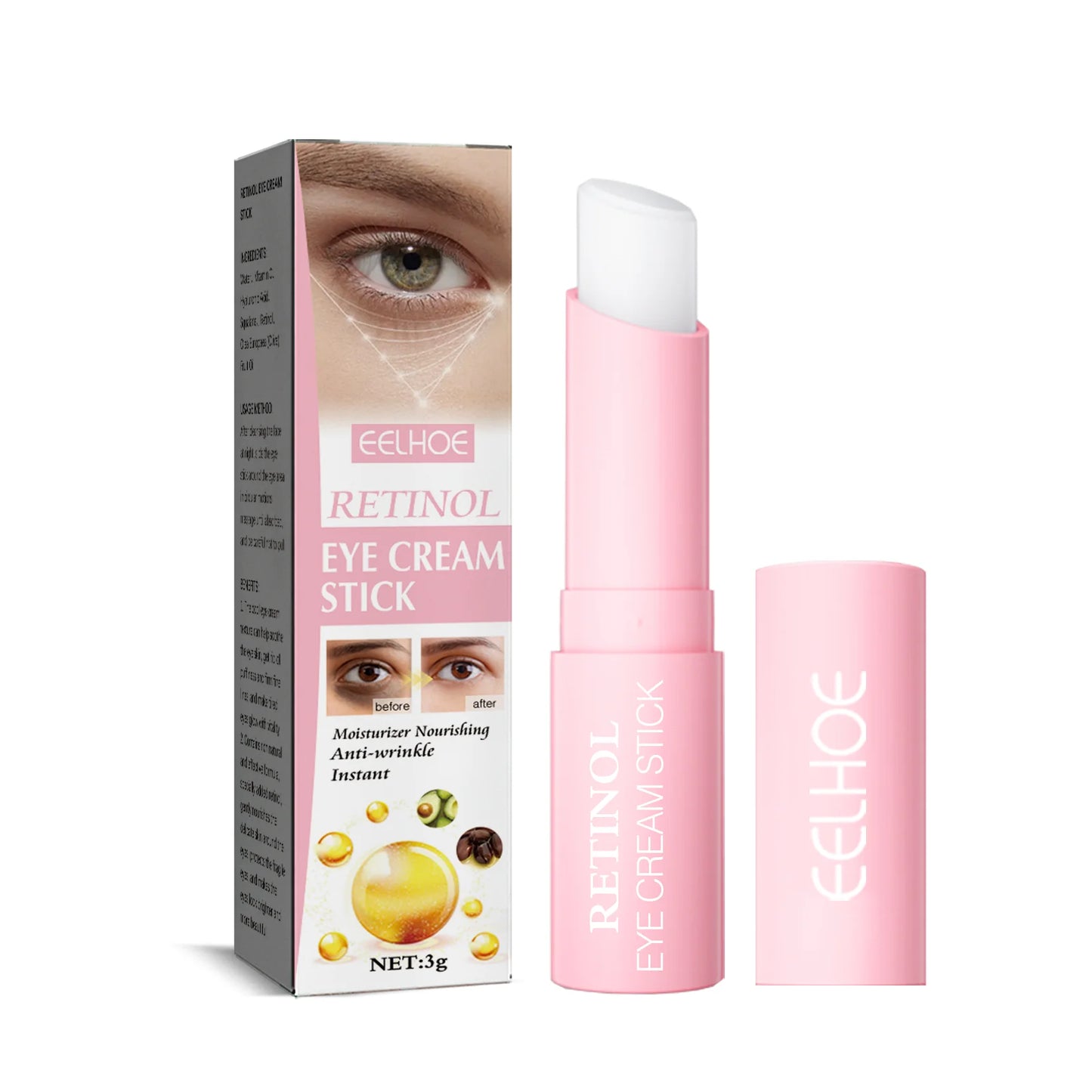 EELHOE Retinol Eye Cream Stick | Anti-Wrinkle, Dark Circle & Puffiness Remover