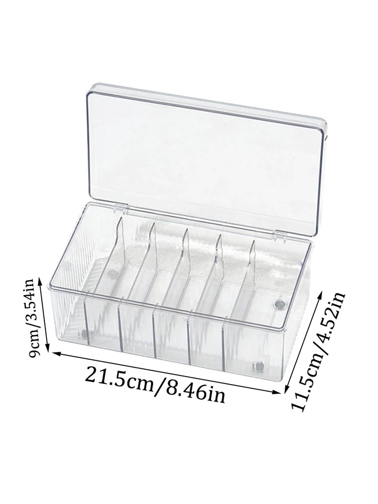 LuxuryGlow Professional Acrylic Eyelash Storage Box with Lid – Transparent Organizer for Lash Stylists