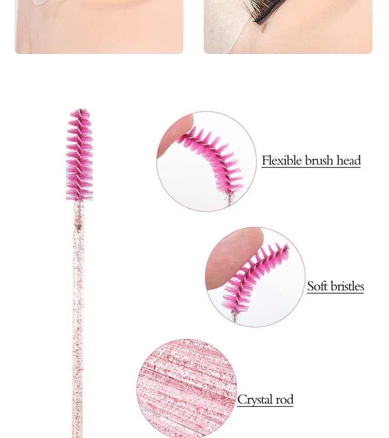 RUZOFO 200pcs Disposable Lash Brushes & Applicators Kit – Spoolies, Lip Wands, Micro Swabs
