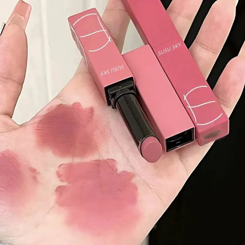 Lápiz labial mate HERORANGE TX010: resistente al agua y al sudor, 2 en 1 para labios y mejillas