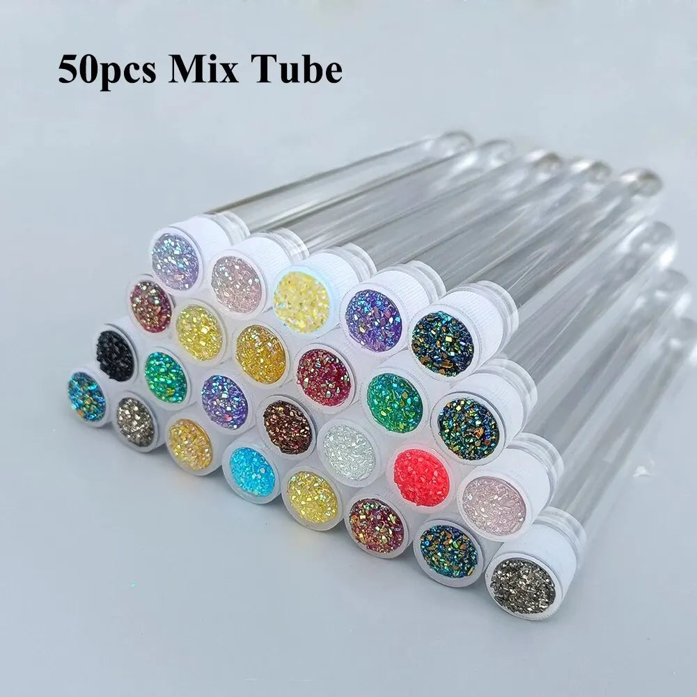 FOEONCO 50Pcs Reusable Diamond Eyebrow & Eyelash Brushes with Replaceable Heads