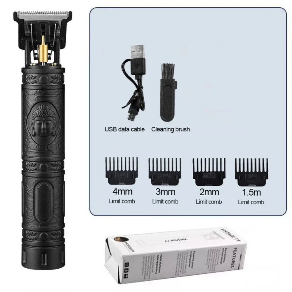 LuxuryGlow T9 USB Rechargeable Hair Clipper – Precision Beard & Hair Trimmer for Men