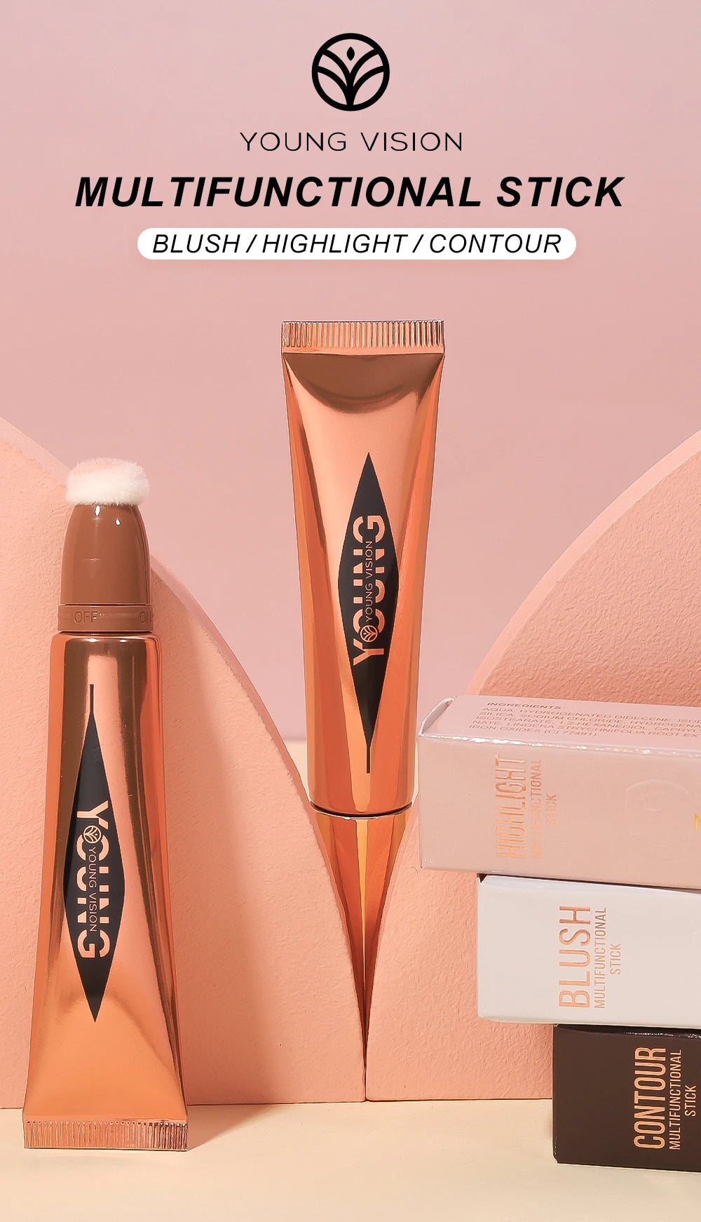 YOUNG VISION Air Cushion Blusher — Long-Lasting, Easy-to-Apply (6 Colors)