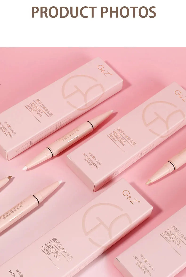 G&Z 2-in-1 Contour & Highlight Pen – Dual Head Facial Shaping Stick