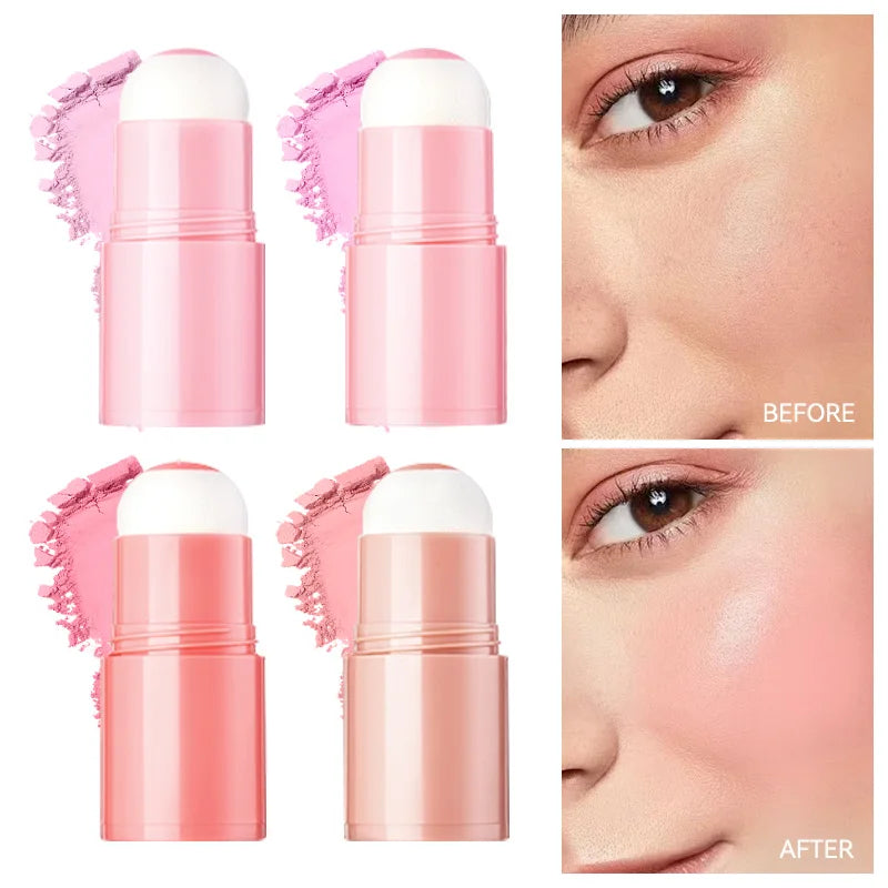 أحمر خدود كوري وردي من LuxuryGlow - إسفنجة ناعمة لتوهج طبيعي