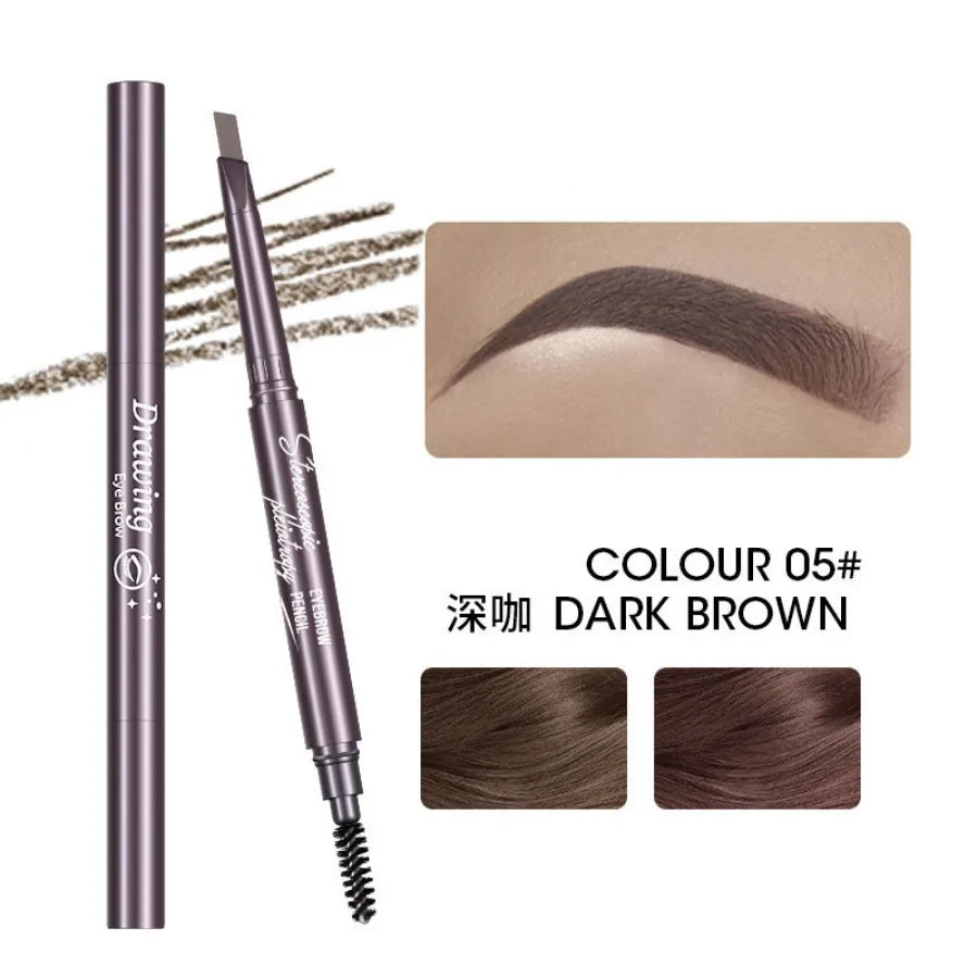 SAKSRAAR Natural Brown Waterproof Eyebrow Pencil – Ultra-Fine, Smudge-Proof, Long-Lasting