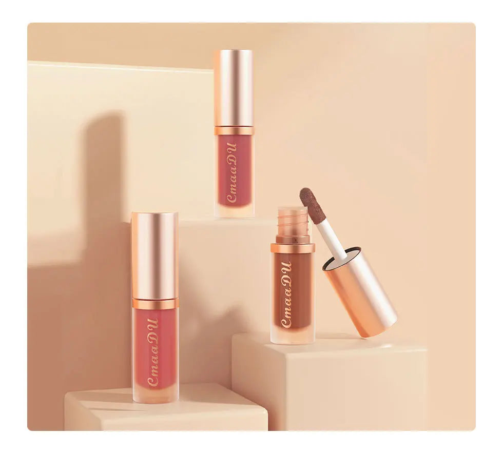CMAADU Waterproof Matte Velvet Lip Gloss – Long-Lasting, Moisturizing, Non-Stick Formula