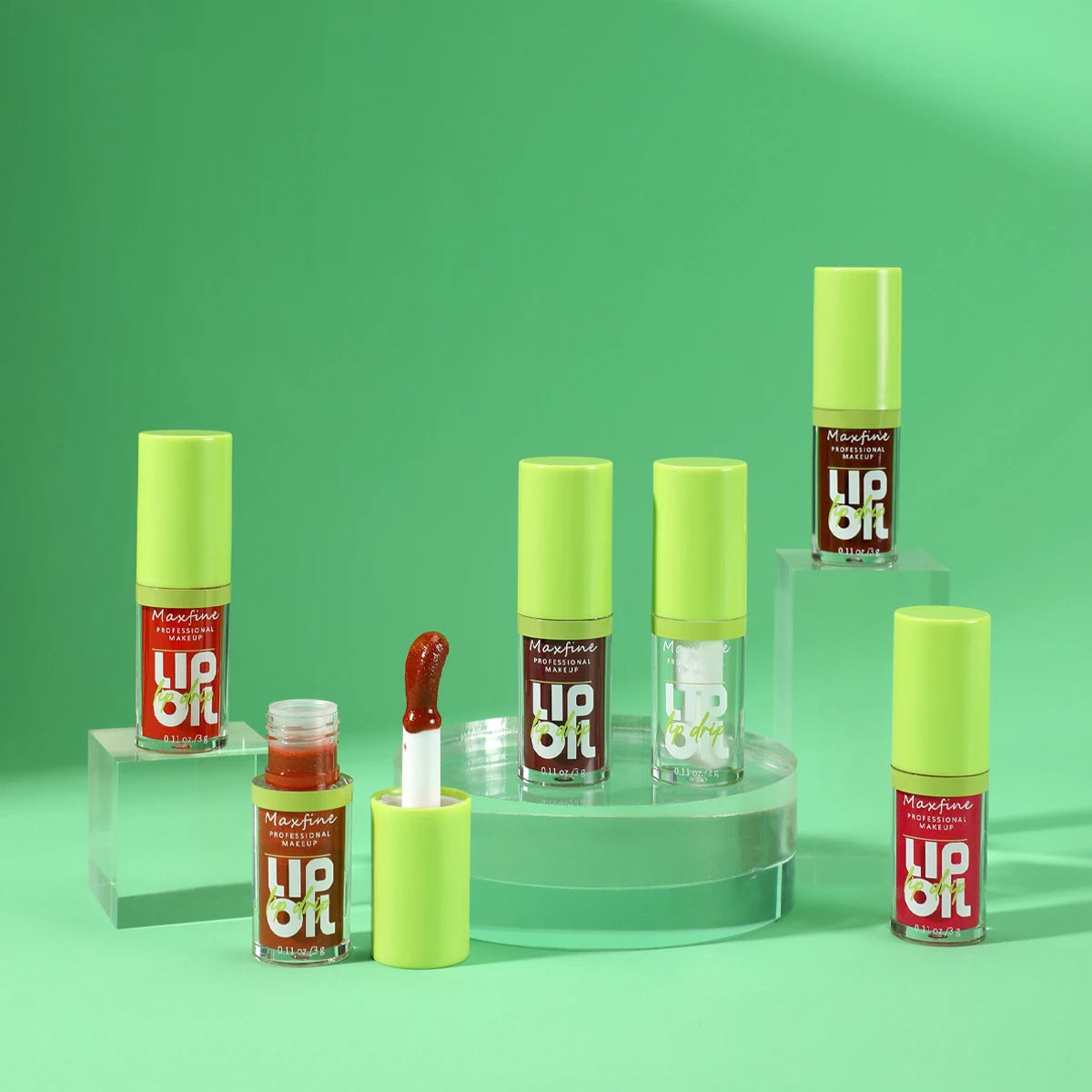 Brillo de labios resistente al agua MAXFINE: brillo hidratante, duradero y antiadherente.