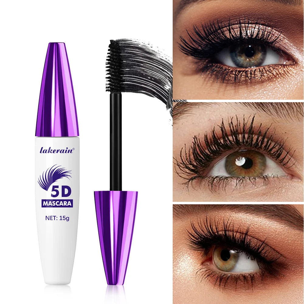 ibcccndc 5D Waterproof Fiber Mascara – Lengthening, Volumizing & Curling