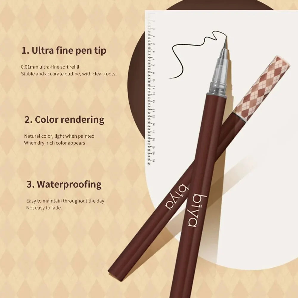 BIYA 0.01mm Ultra Fine Eyebrow Pen – Waterproof, Smudge-Proof & Natural Finish by BIYA