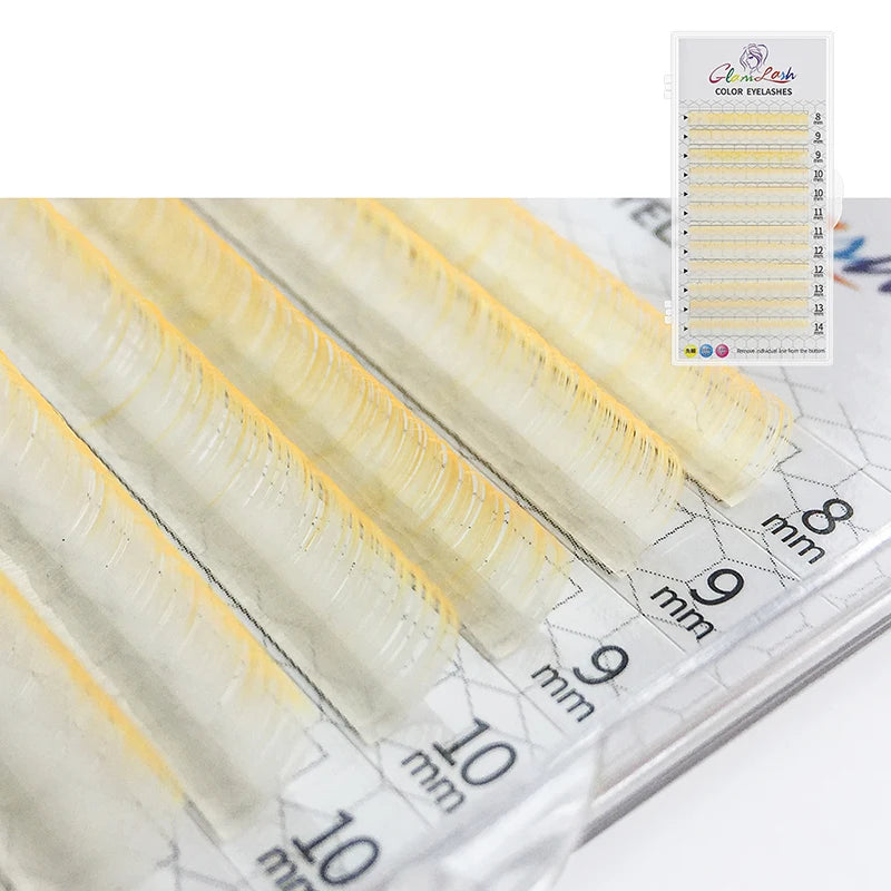GLAMLASH Morandi Grey Colored Lash Extensions – Natural Individual Eyelashes