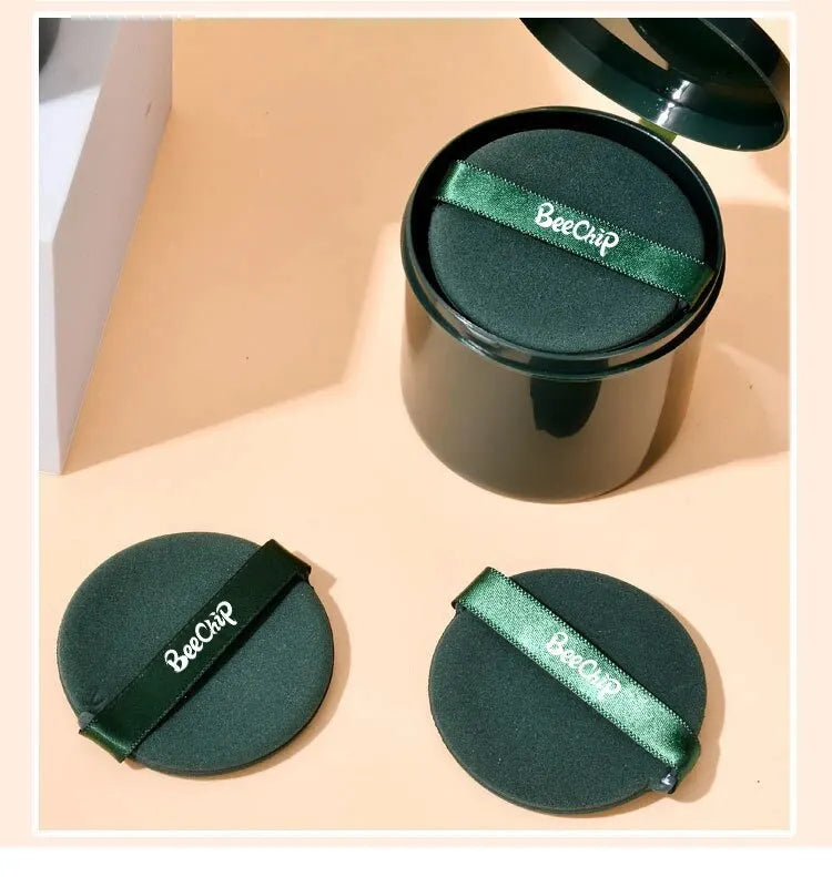 BeeChip 7PCS Antibacterial Powder Puff Set with Storage Box – Flawless Makeup Finish