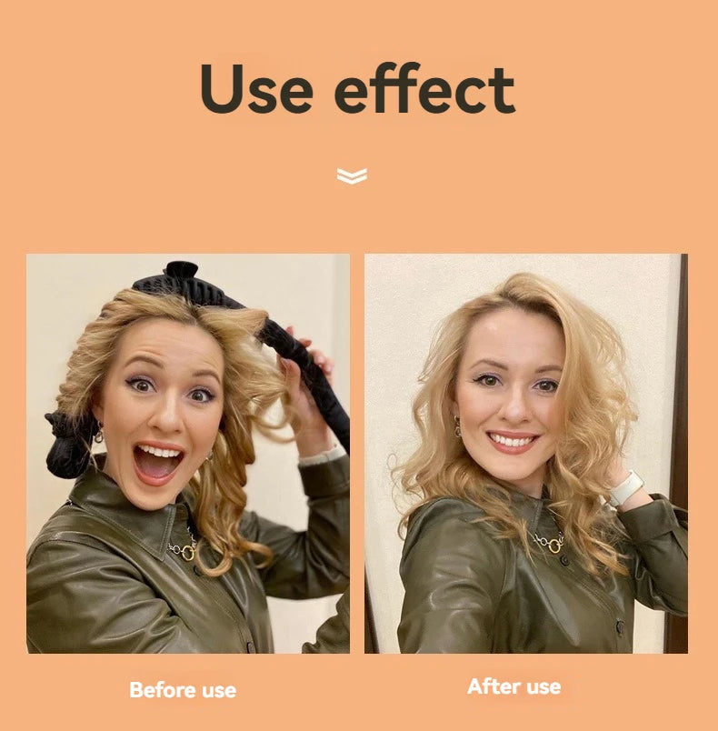 Tanyi DIY Heatless Hair Curling Headband Set – No-Heat Lazy Curler with Hairpins
