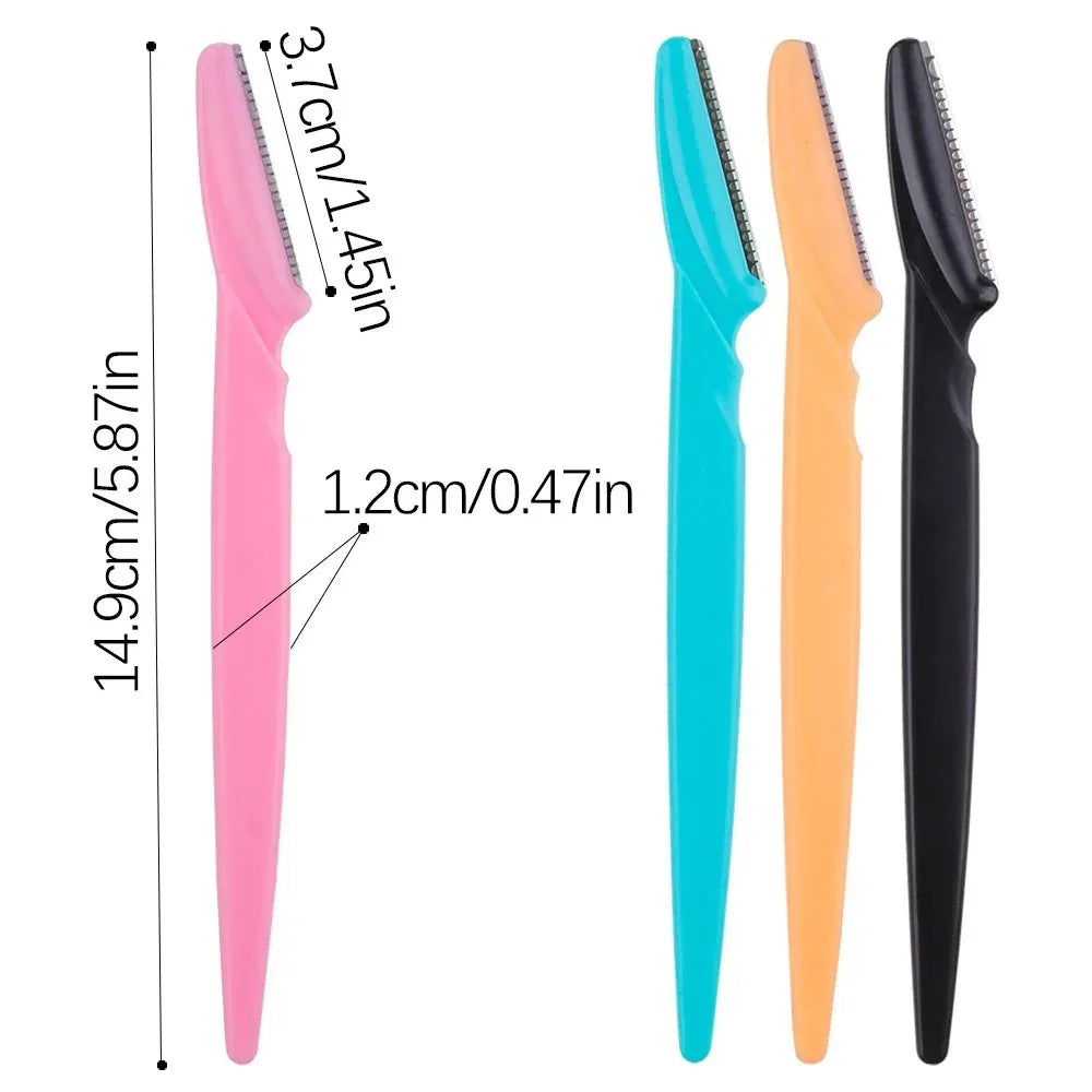 LuxuryGlow 5/10/20Pcs Eyebrow & Face Razors for Women & Men – Safe Hair Trimmer with Protective Cover