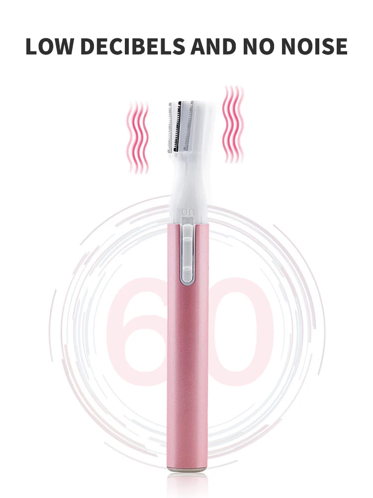 LuxuryGlow Electric Eyebrow Trimmer – Mini Facial Hair Remover for Face, Neck & Body