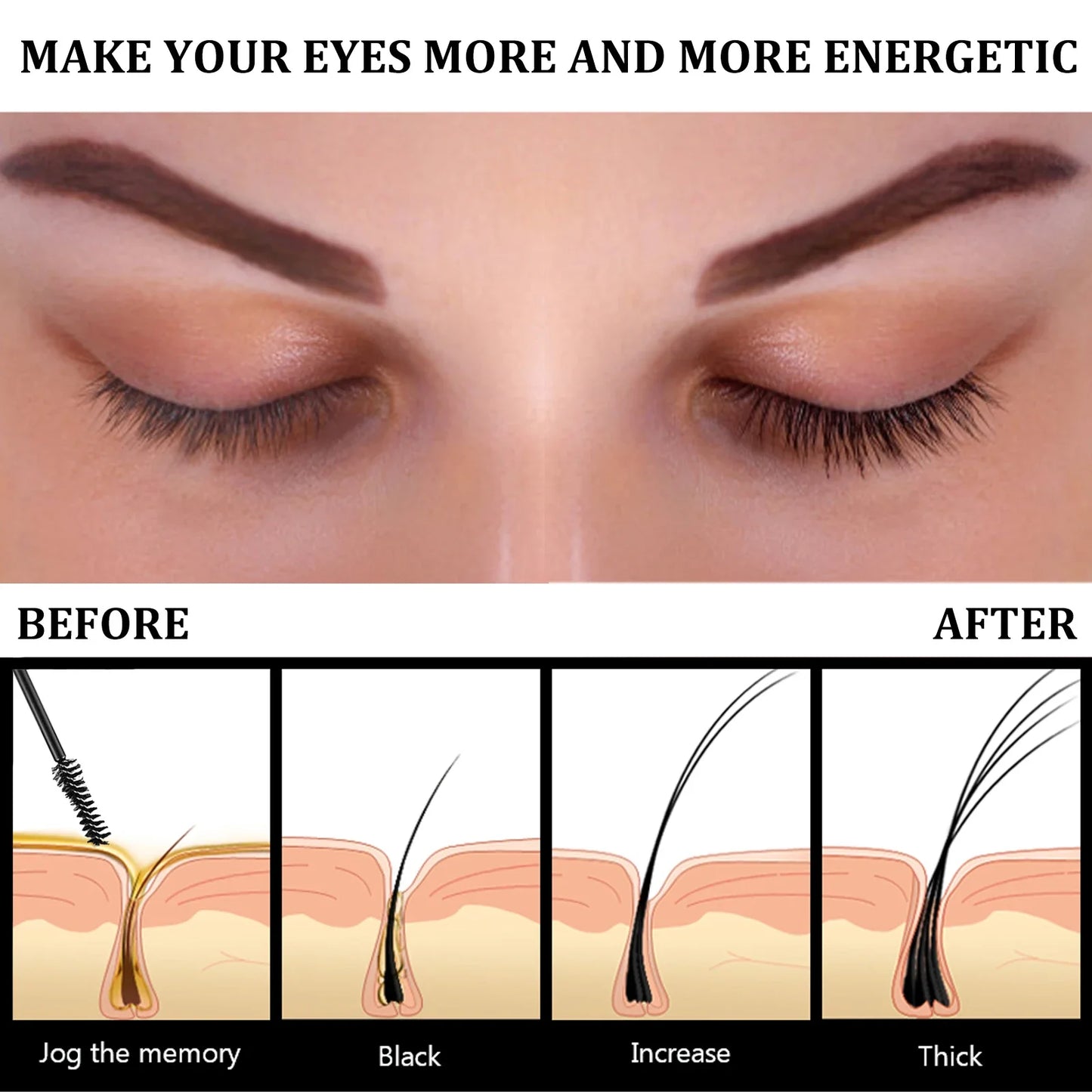 Eelhoe Natural Eyelash & Eyebrow Growth Serum – Thickening, Curling & Moisturizing