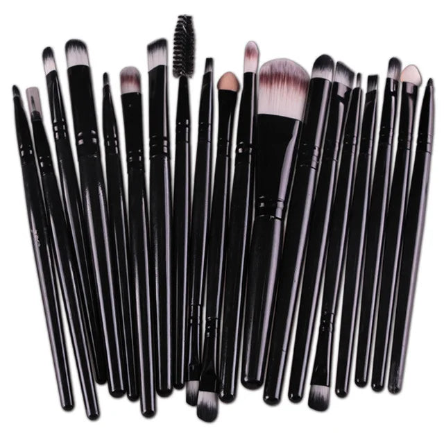 BeeChip 20 PCS Professional Makeup Brush Set – Soft Synthetic Brushes for Face & Eyes