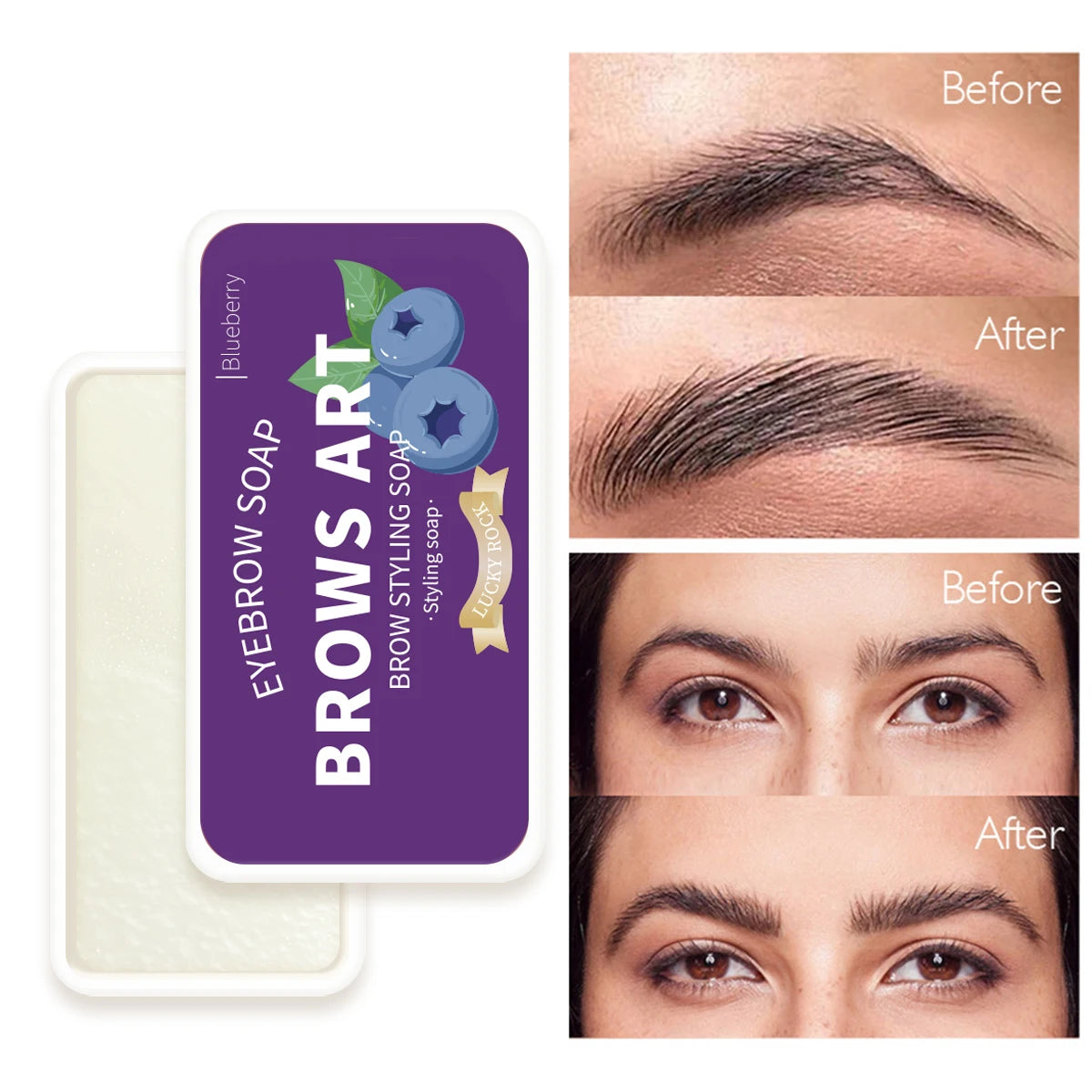 LuxuryGlow 4-Color Eyebrow Styling Wax – Waterproof, Natural Look & Long-Lasting Hold