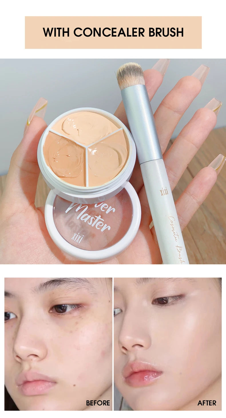 LuxuryGlow 3-in-1 Color Correcting Concealer Stick | Covers Acne, Dark Circles, Blemishes