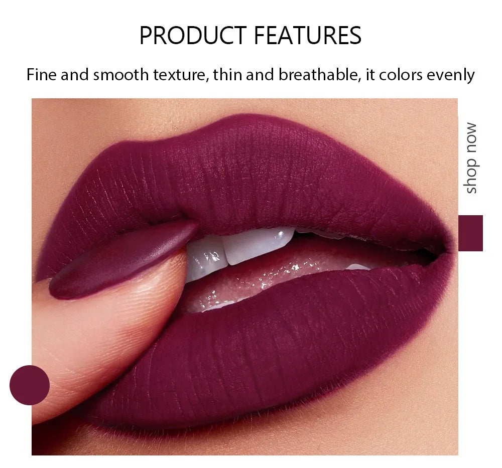 LuxuryGlow Fit Colors 5-in-1 Matte Lipstick Set – Velvet Finish, Non-Stick, Long-Lasting