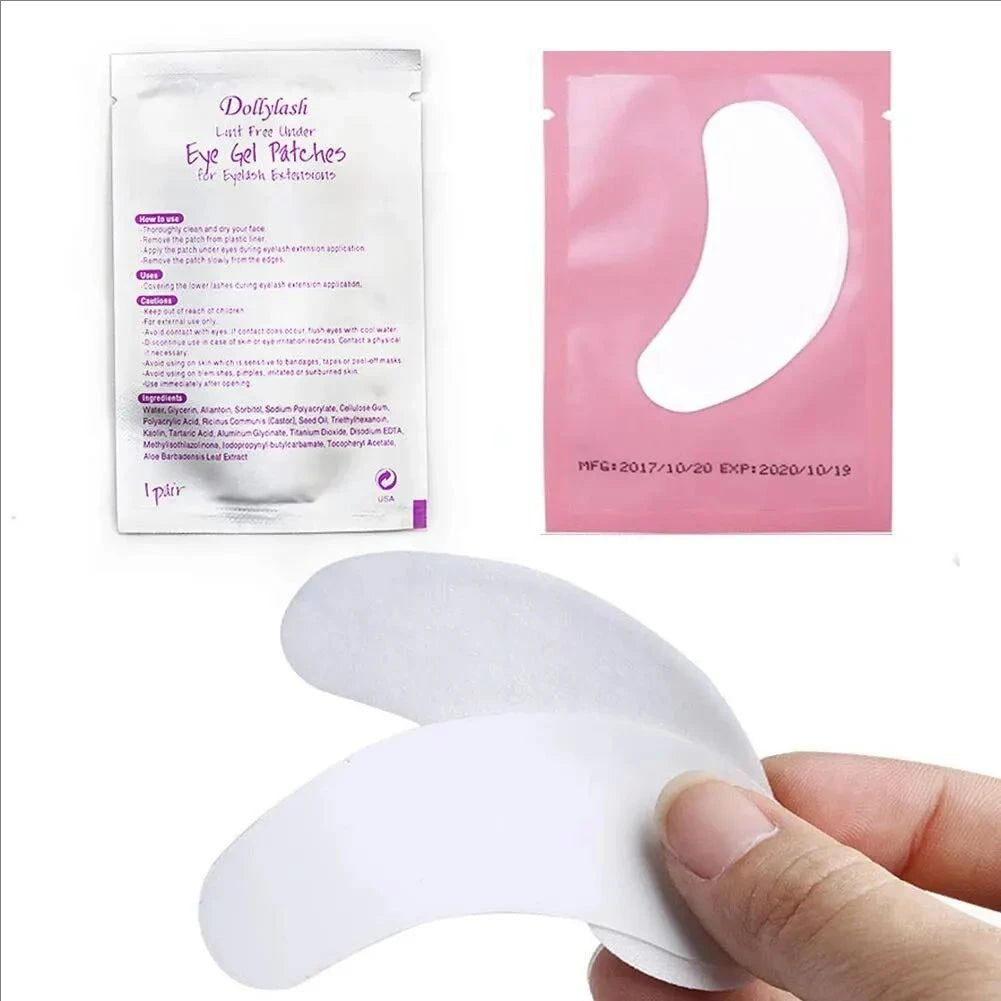 Parches de gel sin pelusa JPNPL MJ para el contorno de ojos: extensiones de pestañas y mascarillas para ojos