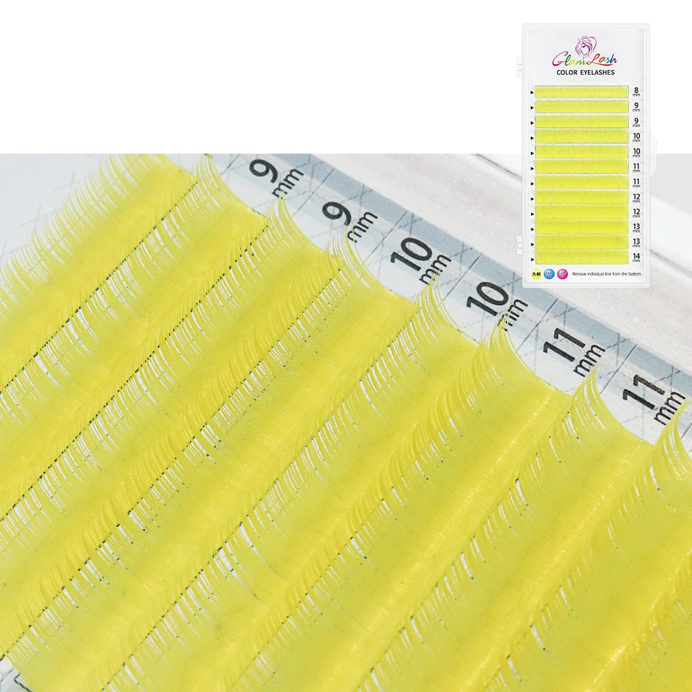GLAMLASH Morandi Grey Colored Lash Extensions – Natural Individual Eyelashes