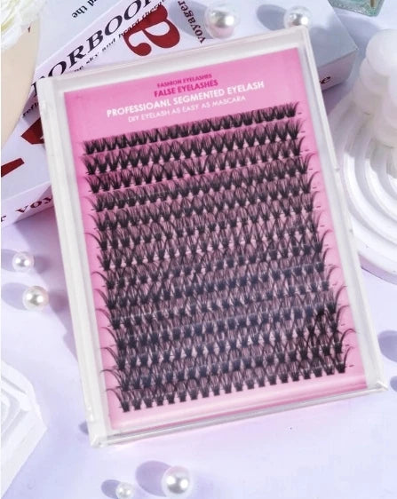 LuxuryGlow 280pcs DIY Cluster Eyelash Extensions 30D/40D Mix Length – Natural Look