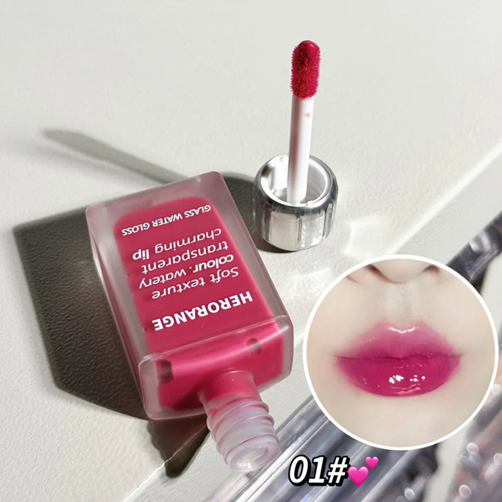 HERORANGE Mirror Lip Glaze: color de labios hidratante, no pegajoso y de alto brillo