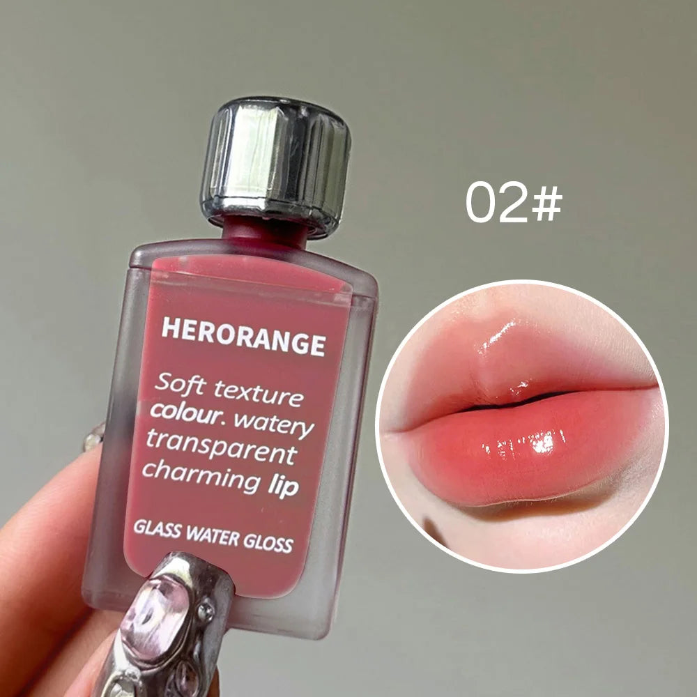 HERORANGE Mirror Lip Glaze: color de labios hidratante, no pegajoso y de alto brillo