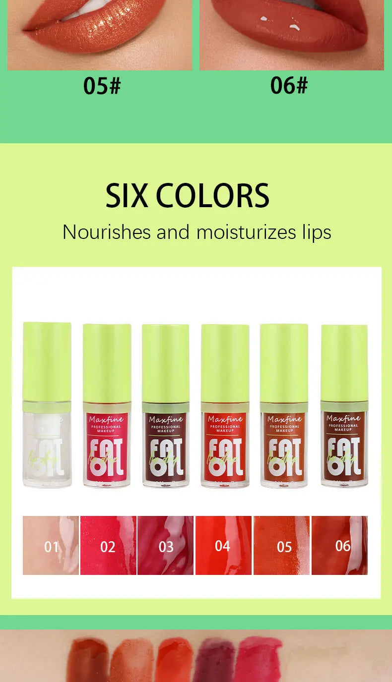 Brillo de labios resistente al agua MAXFINE: brillo hidratante, duradero y antiadherente.