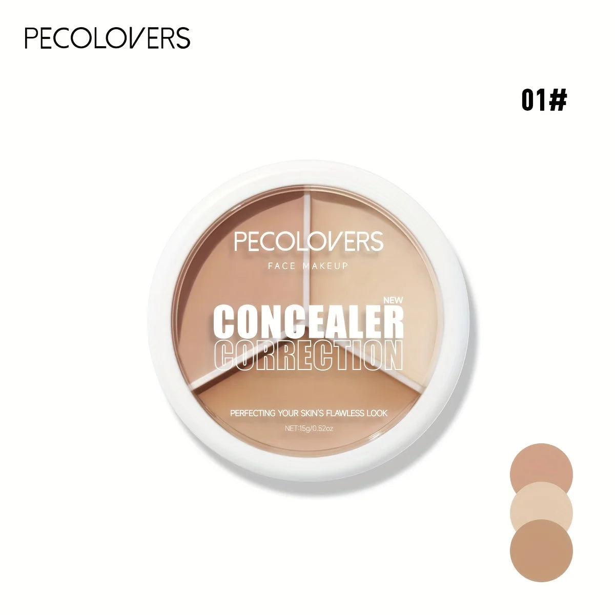Paleta de correctores a prueba de agua LuxuryGlow: cobertura duradera para ojeras y acné