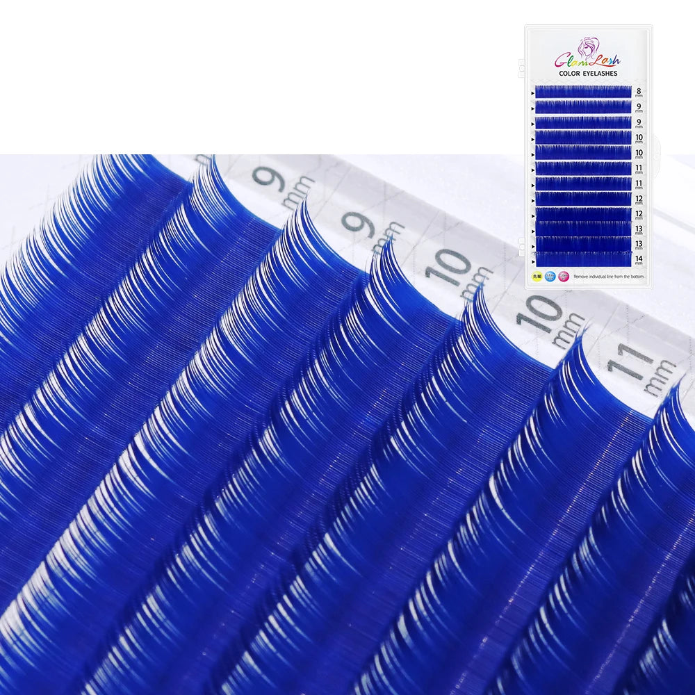 GLAMLASH Morandi Grey Colored Lash Extensions – Natural Individual Eyelashes