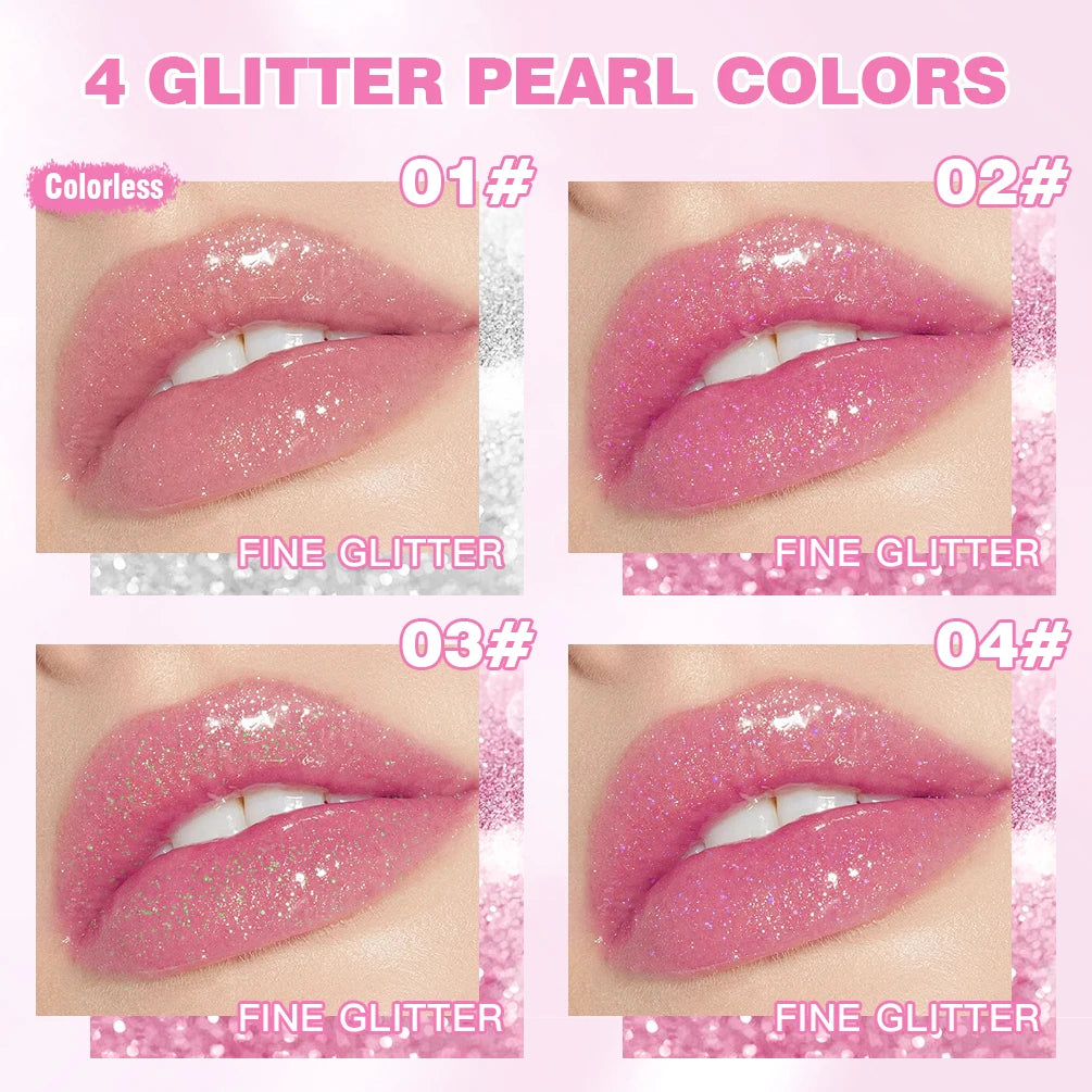 Lápiz labial con brillo que cambia de color QIBEST: bálsamo labial hidratante de gelatina cristalina con brillo y efecto voluminizador.