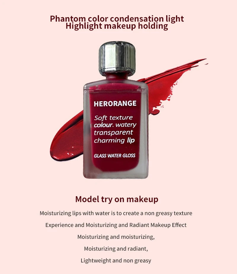 Laca de labios HERORANGE efecto cristal: brillo de espejo, hidratante y antimanchas (7 g)