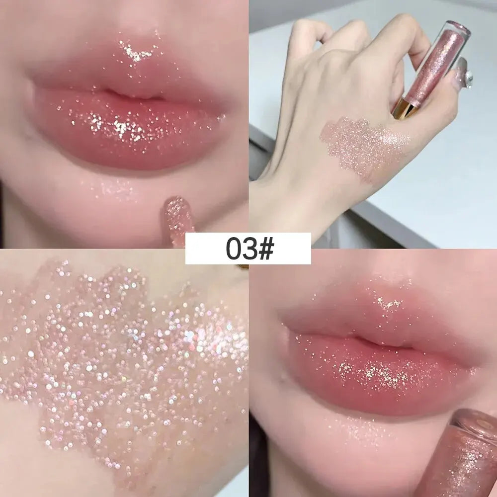 Brillo labial brillante SHAQINUO: hidratante, con un brillo intenso y un brillo sutil.