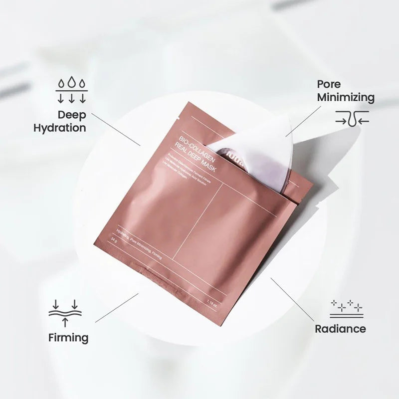 LuxuryGlow Bio Collagen Face Mask – Deep Hydrating & Brightening Overnight Skincare (1/5/10/20 PCS)